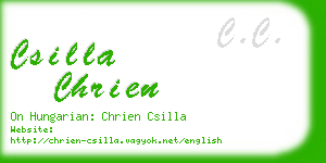 csilla chrien business card